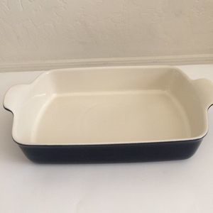 Emile Henry Made in France Twilight Blue Rectangular Casserole Dish NWT 13X9